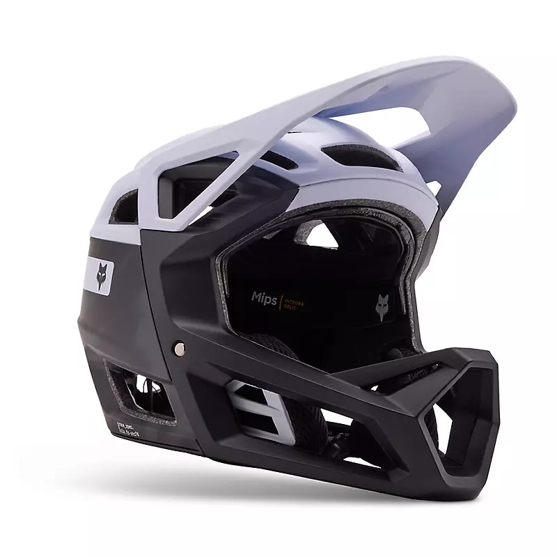 casque-integral-velo-457vnq-1.jpg Casque intégral vtt FOX Proframe RS Taunt noir mat décor blanc – Image 1