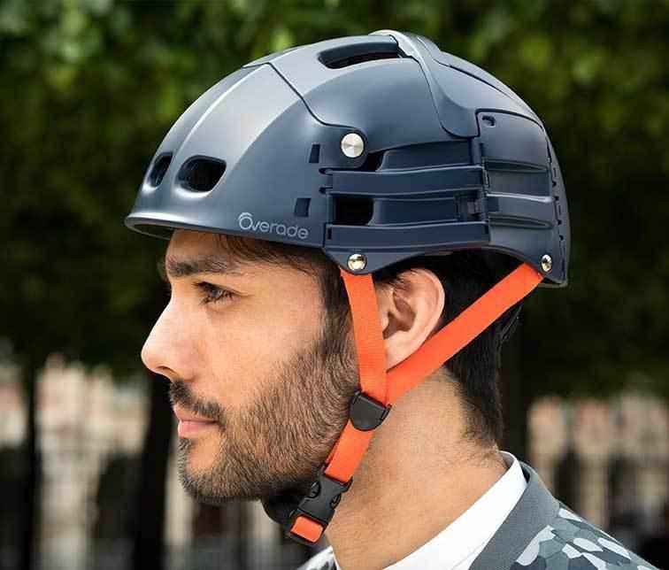 casque-overade-621zwr-1.jpg Casque Vélo Pliant Overade Plixi Fit Bleu S M (54 58 cm) / Bleu – Image 1