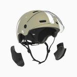 Casque vélo ville avec visière cbh 580 vert brillant