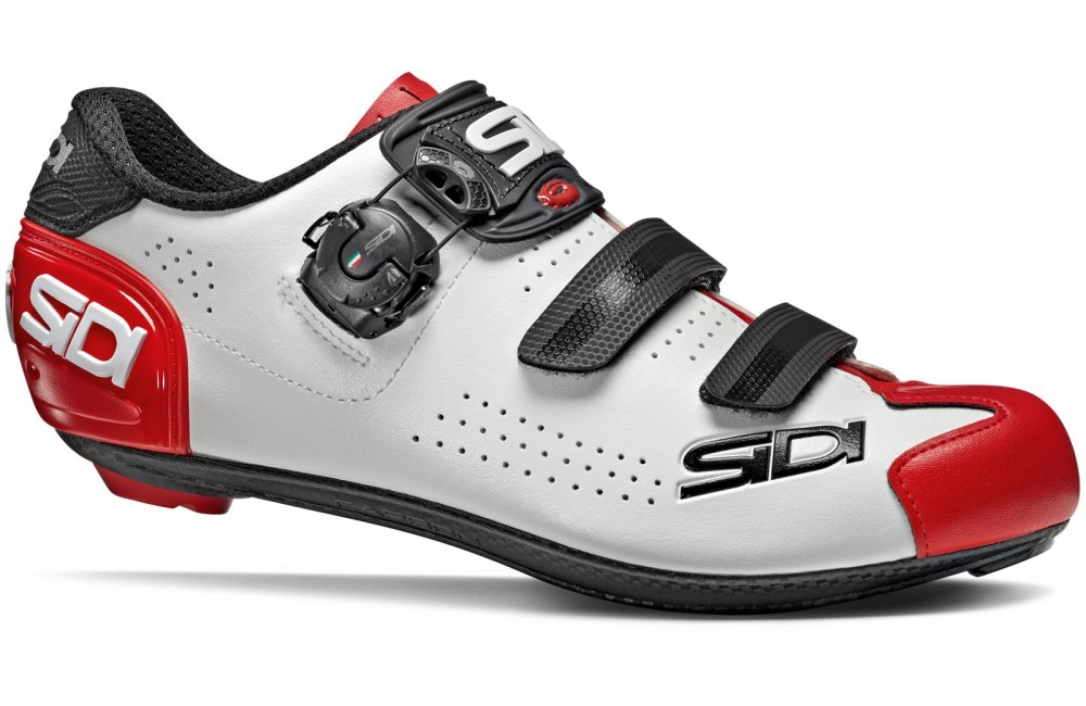 chaussures-velo-route-homme-356sns-1.jpg Chaussures vélo route homme SIDI ALBA 2 blanc / noir / rouge – Image 1