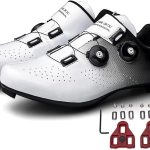 Treer Chaussures de Cyclisme Homme et Femmes, Respirantes Chaussure VTT Homme Chaussure Velo Route Hommes Chaussures Velo Route avec Crampons ...