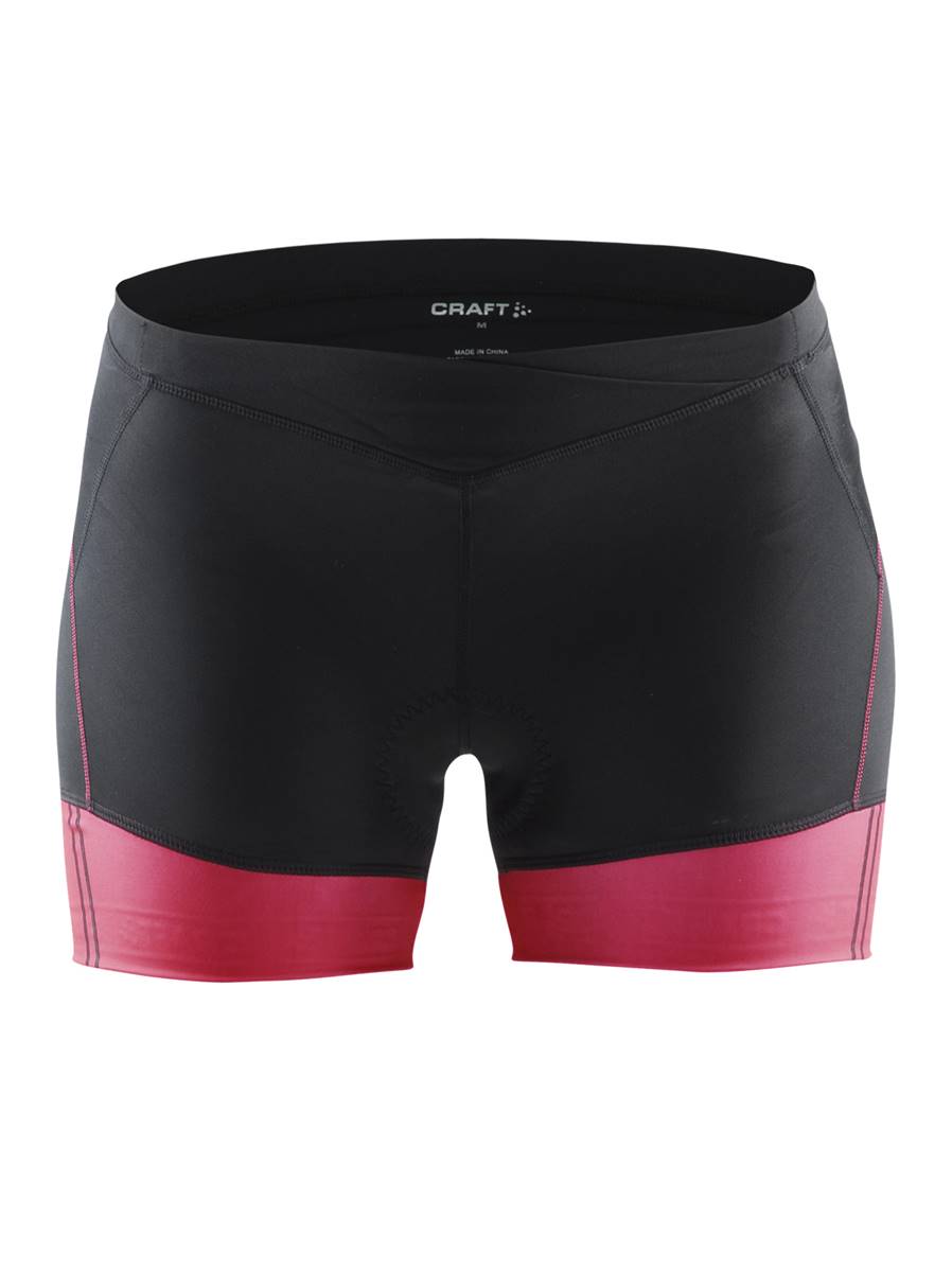 cuissarde-velo-femme-357nxn-1.jpg CRAFT ESSENCE HOT PANT VELO DAME NOIR ET CRUSH Cuissard vélo femme – Image 1