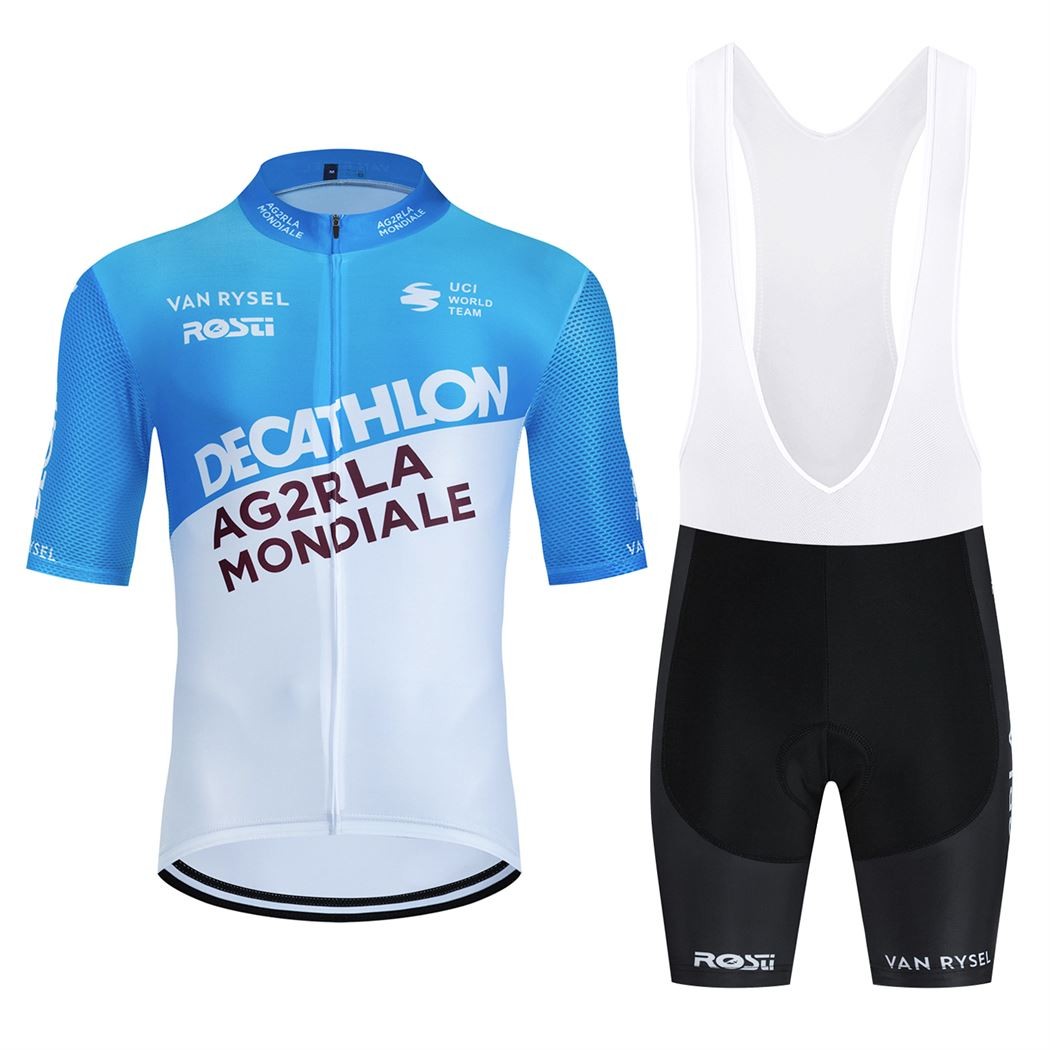 decathlon-cuissard-103rjv-1.jpg Ensemble cuissard vélo et maillot cyclisme équipe pro Décathlon AG2R 2024 Aero Mesh Tenuevelo.com – Image 1
