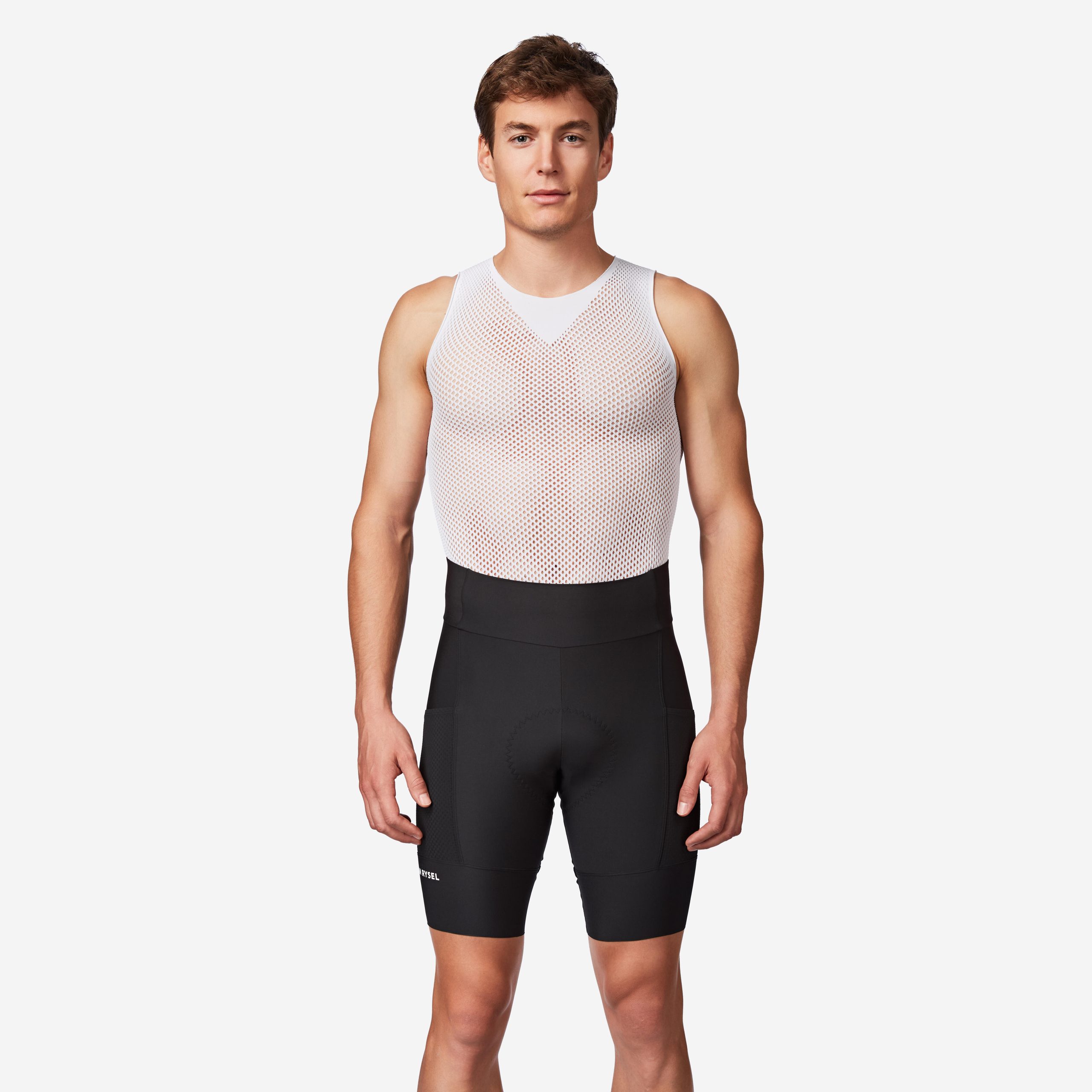 decathlon-cuissard-262zsf-1.jpg Cuissard court de vélo de route sans bretelles endurance homme, EDR noir – Image 1