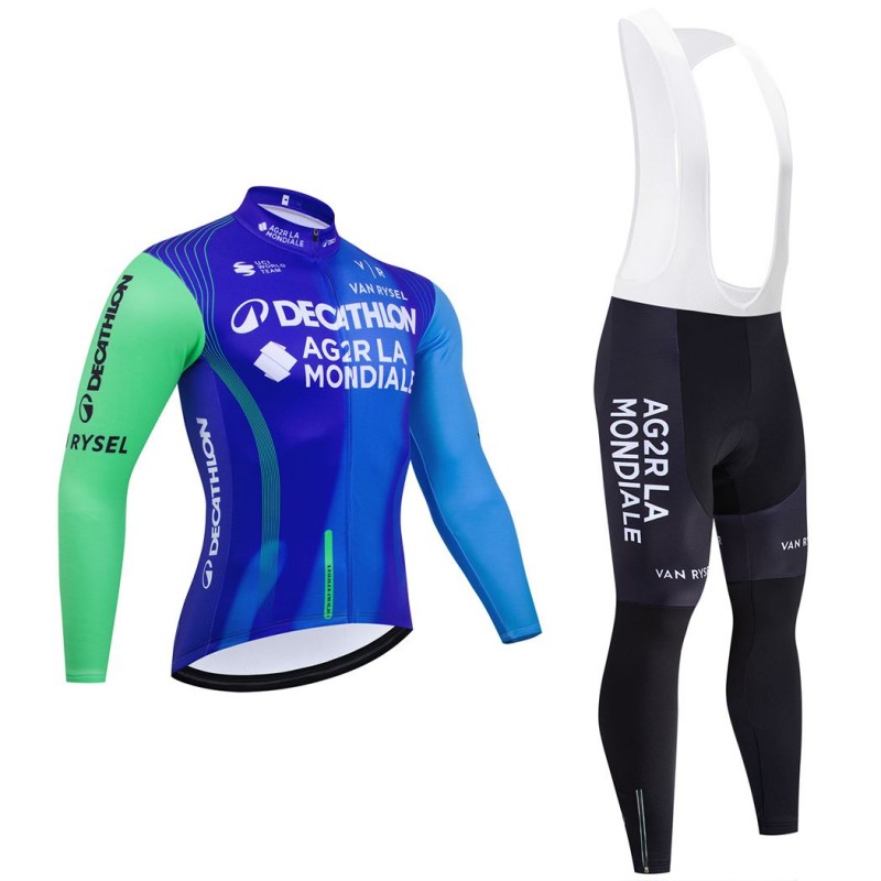 decathlon-cuissard-854omi-1.jpg Ensemble cuissard vélo et maillot cyclisme hiver pro DECATHLON AG2R 2025 Tenuevelo.com – Image 1