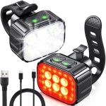 Eclairage vélo Kit phare et feu arrière rechargeable par USB LED