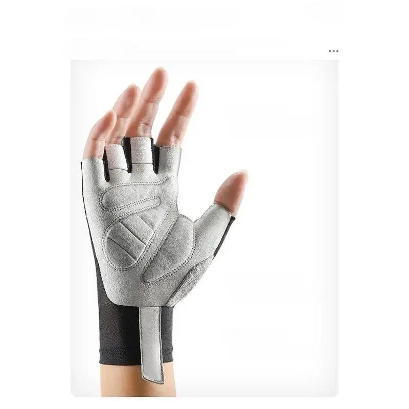 gants-velo-decathlon-276eel-1.jpg Gants de cyclisme antichoc demi doigts pour vélo – Image 1