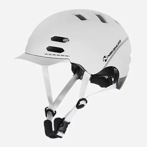 intersport-casque-velo-886vvg.webp Casque de vélo adulte Ville Led 360 NAKAMURA – Image 1