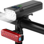 Lumiere Velo 8000 Lumens Lampe Velo 8 LED Puissantes 6400mAh Eclairage Velo | Lumière Vélo Avant et Arrière Rechargeable USB C, Phare Velo pour VTT Course Cycliste : Amazon.fr: Sports et Loisirs