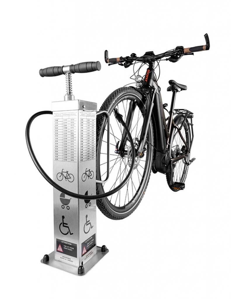 pompe-pour-velo-542zja-1.jpg Pompe pour Station Réparation Vélos Collectivités – Image 1