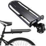 Porte Bagage Vélo Arrière Réglable Porte Bagage Velo Capacité de Charge Maximale de 10 kg Porte Bagage VTT Alliage Aluminium pour Cyclisme Montagne Cargaison Carrier Rack