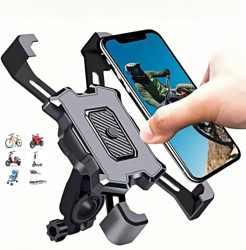 porte-telephone-pour-velo-970enp-1.jpg Support Telephone Velo Telephone Mtb Bici Moto Support Porte Téléphone Vélo Universel Guidon Smartphone Moto Scooter Trottinette Anti Chute ... – Image 1