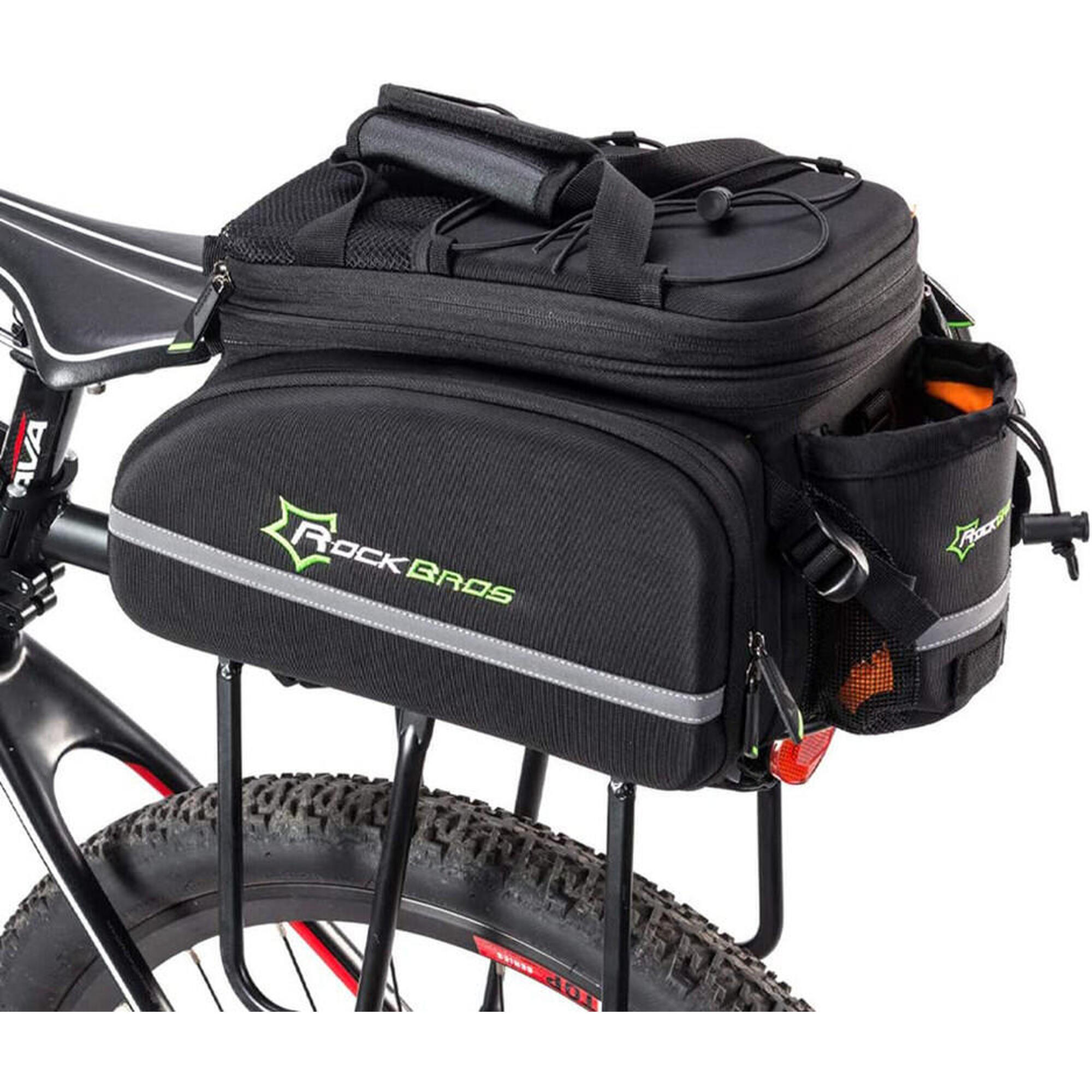 sac-de-velo-394nmz.jpg Sacoche Vélo Porte Bagage Arrière Sac de Rangement Étanche Housse de Pluie Noir – Image 1