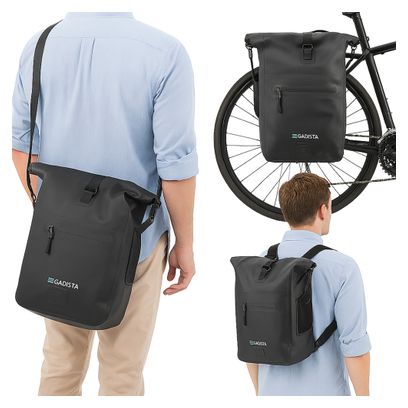 sac-velo-etanche-632qcn-1.jpg Sacoche Vélo 3 en 1 GADISTA 25L Noir – Porte Bagage Etanche Sac à Dos Bandoulière PC 17 Pouces – Image 1