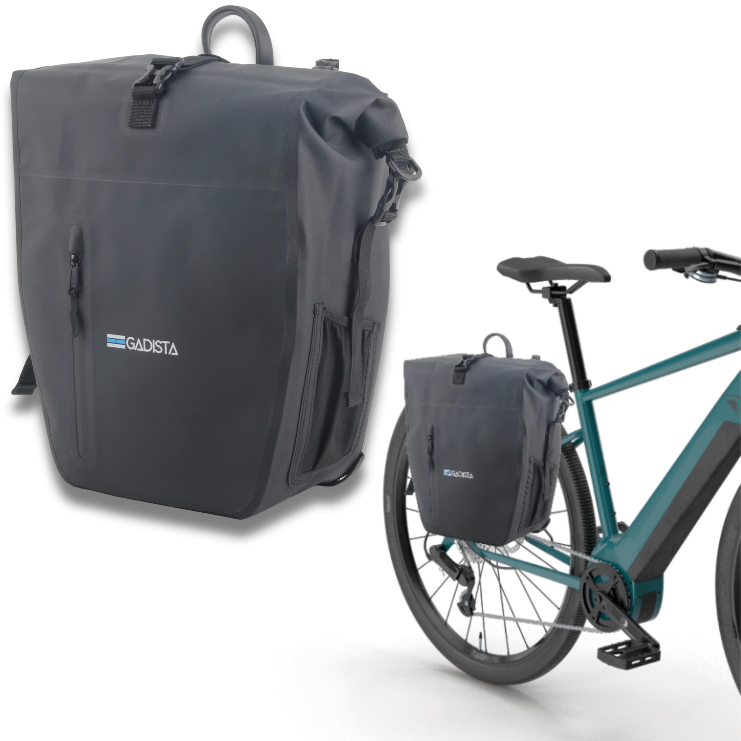 sacoche-etanche-velo-632kpi.jpg Sacoche Velo arrière porte bagage 2 en 1 TPU 25l Étanche,Légère Compartiment PC – Image 1