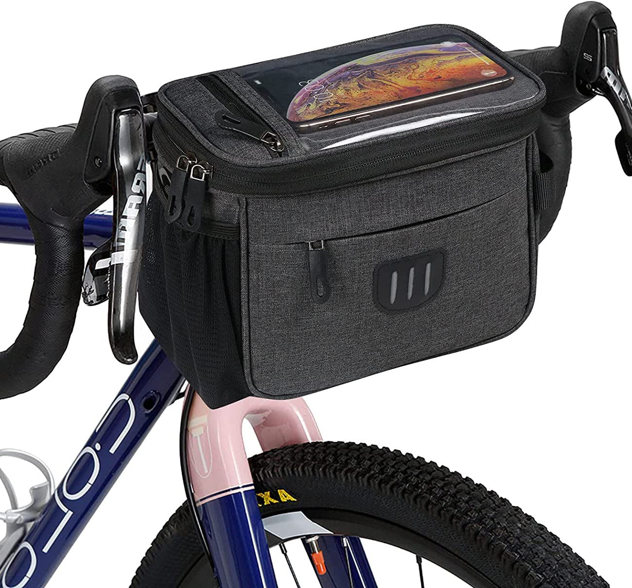sacoche-velo-avant-509hzj-1.jpg flintronic 6L Sacoche de Guidon Vélo, Sac Avant Vélo Étanche, Panier Grande Capacité Sacoches avec Support pour Téléphon Rangement Route Velo ... – Image 1