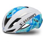 Casque SPECIALIZED S Works Evade Ii Angi Ready Mips Ce Matte Dove Grey Gloss Cobalt Blue Lagoon Blue Vivid Coral