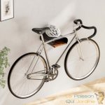 Porte Vélos Support Mural Moderne et élégant en bois : 25kg
