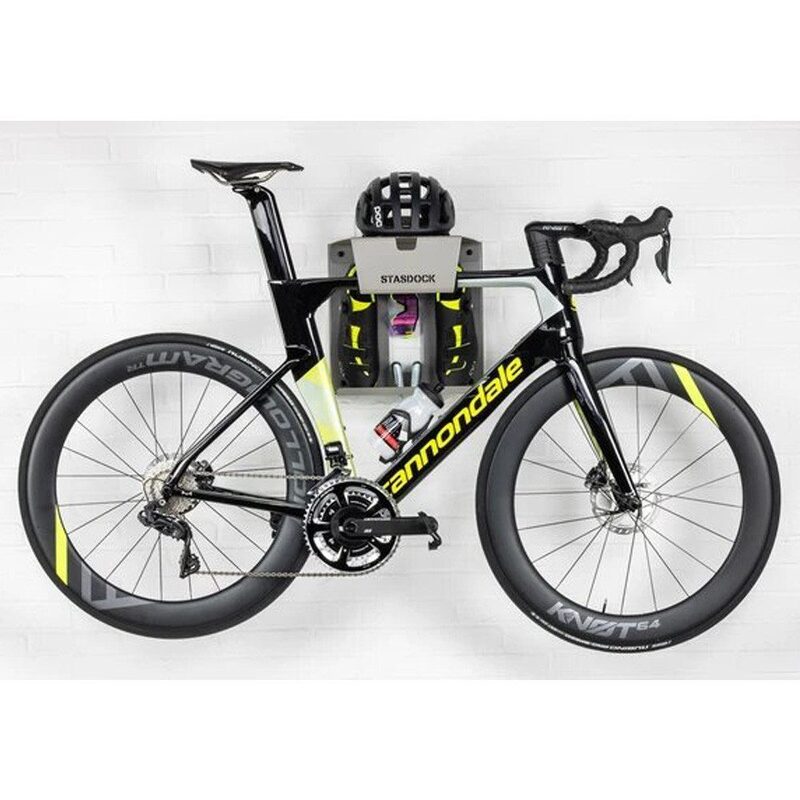 support-murale-velo-539tbk-1.jpg Support mural vélo Stasdock Deep Silver Mount Rangement vélo route – Image 1