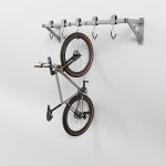 Support vélo mural 5 crochets coulissants, gris